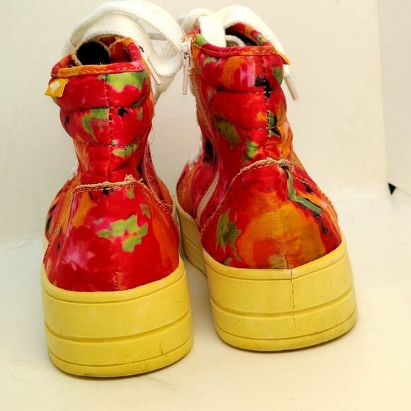 Rocket Dog Jazzin Womens Pink/Red Platform High Top Zippered Sneakers- Size 10M - Picture 4 of 7